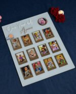 Rectangular Baby Photo Board Beige,Maroon,Ice Blue